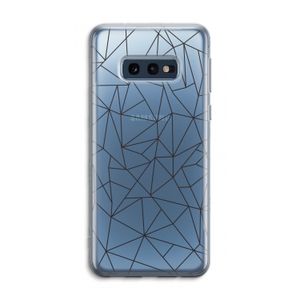 Geometrische lijnen zwart: Samsung Galaxy S10e Transparant Hoesje