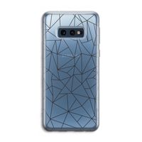Geometrische lijnen zwart: Samsung Galaxy S10e Transparant Hoesje