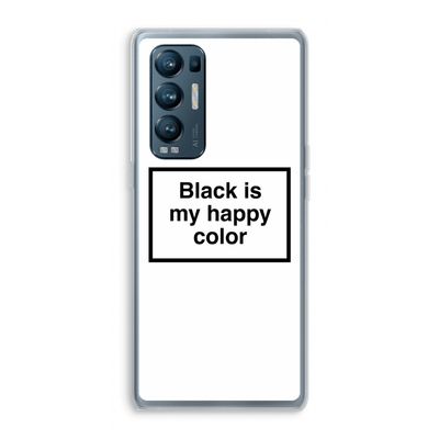 Black is my happy color: Oppo Find X3 Neo Transparant Hoesje