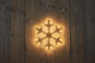 Smd sneeuwvlok 42x38cm 270led warm wit - 5mtr aanloopsnoer - ip44 trafo - Annas collection