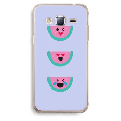 Smiley watermeloen: Samsung Galaxy J3 (2016) Transparant Hoesje