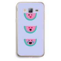 Smiley watermeloen: Samsung Galaxy J3 (2016) Transparant Hoesje