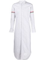 Thom Browne chemise mi-longue à carreaux - Gris