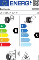 255/55 Vr17 Tl 104v Co Cross Contact Rx Fr 25555VR17TCRCONTRXFR