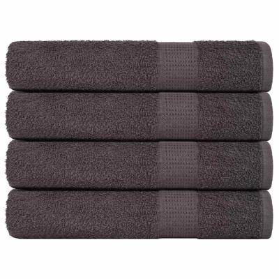 VidaXL Handdoeken 4 st 100x200cm 360 g/m² 100% katoen antracietkleurig