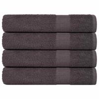 VidaXL Handdoeken 4 st 100x200cm 360 g/m² 100% katoen antracietkleurig
