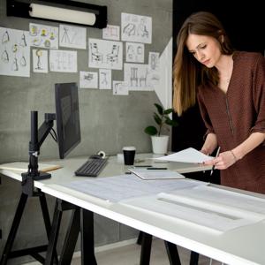 Ergotron NX Series NX MONITOR ARM BLACK flat panel bureau steun 86,4 cm (34") Zwart