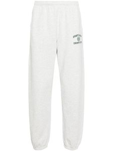 Sporty & Rich pantalon de jogging Varsity Crest en coton - Gris