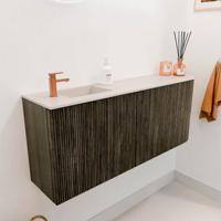 Toiletmeubel Mondiaz Joya Dlux | 101.6 cm | Meubelkleur Shadow | Faye wastafel Meli Wasbak Links | 1 kraangat