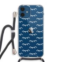 Wimpers: iPhone 12 Transparant Hoesje met koord Wimpers: iPhone 12 Transparant Hoesje met koord