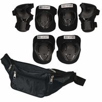 Set van heuptasje zwart 29 cm en valbescherming maat S - 4 tot 5 jaar