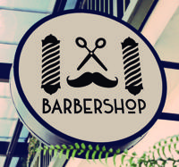 Raamstickers Barber shop sign