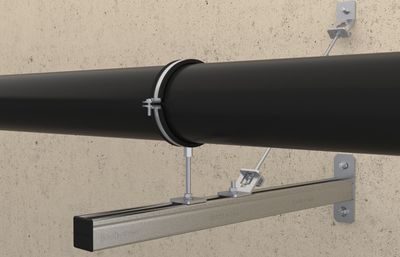 Fischer 505457 Buisklem voor zware belasting Staal, galvanisch verzinkt, met grote U-schijf 10 stuk(s)