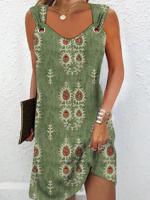 Casual Crew Neck Ethnic Dress With No