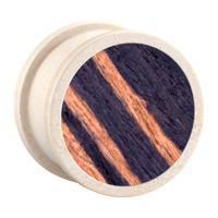 Ribbed Plug Silk tree wood Tunnels & Plugs