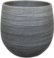 TS Collection bloempot joyce keramiek 18x16cm anthracite