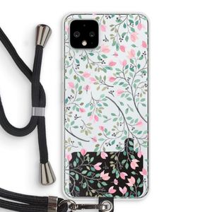Sierlijke bloemen: Pixel 4 XL Transparant Hoesje met koord