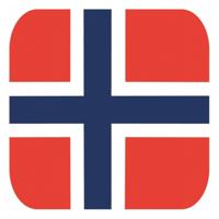 Glas viltjes met Noorse vlag 15 st