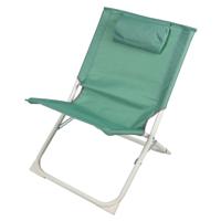 Sunnydays camping/strand stoel - aluminium - inklapbaar - groen - 49 x 62 x 61 cm