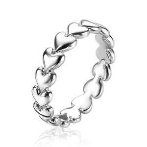 Zinzi ZIR1798 Ring Hartjes zilver Maat 56
