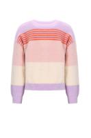 NoNo winter sweater meisjes - paars - Kendra - flully, gestreept