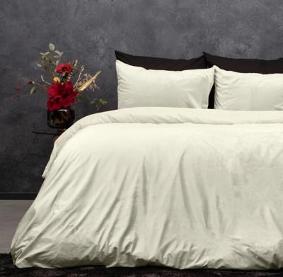 Dreamhouse Velvet Uni Dekbedovertrek Creme