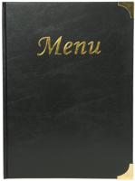 Securit menukaart Basic ft A4, zwart