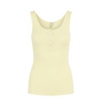 PIECES ribgebreide singlet lichtgeel - thumbnail