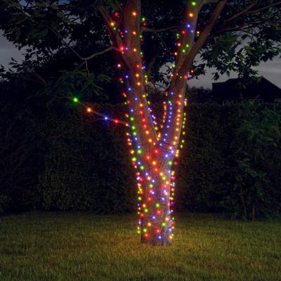 VidaXL Lichtsnoeren 2 st 2x200 led&apos;s solar binnen/buiten meerkleurig
