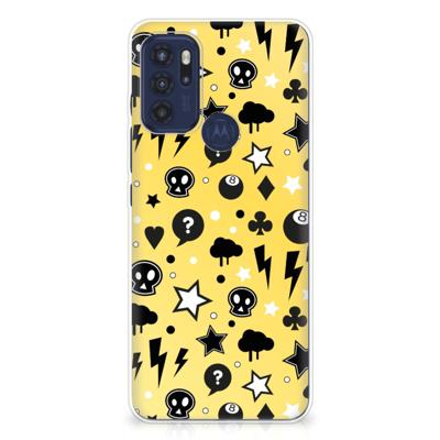 Silicone Back Case Motorola Moto G60s Punk Geel Silicone Back Case Motorola Moto G60s Punk Geel