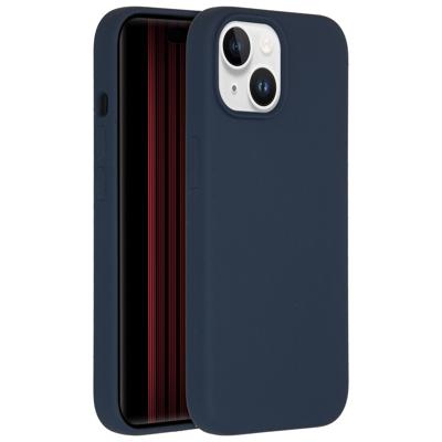 AccezzLiquid Silicone Backcover iPhone 15 Telefoonhoesje Blauw