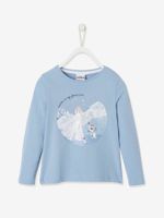 Meisjesshirt met lange mouwen Disney Frozen® blauw met animatie