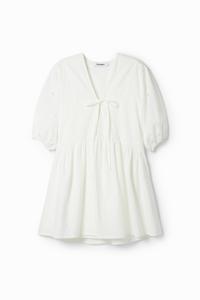 Poplin mini-jurk - WHITE - XL