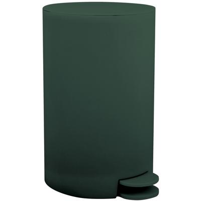 MSV kleine Pedaalemmer - kunststof - donkergroen - 3L - 15 x 27 cm
