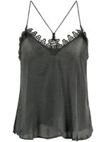 Zadig&Voltaire haut en satin à détail de laçage - Gris Zadig&Voltaire haut en satin à détail de laçage - Gris