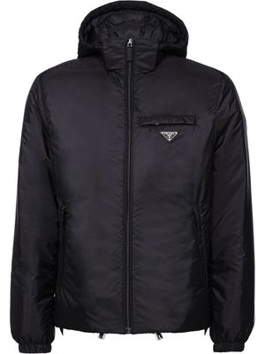 Prada doudoune en nylon recyclé - Noir