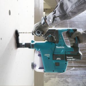 Makita DHR243RTJW 18 Volt combihamer met verwisselbare boorkop met stofafzuiging | 18v 5.0Ah in M-box - DHR243RTJW