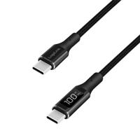 LogiLink USB-C-kabel USB 2.0 USB-A stekker 1 m Zwart Stekker past op beide manieren CU0181