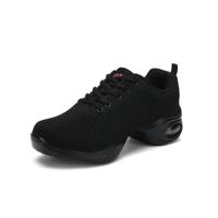 Zachte bodem mesh ademend moderne dansschoenen heightening schoenen voor vrouwen schoenmaat: 37 (876 zwart)