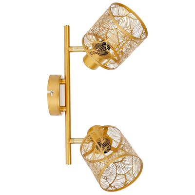 Ostaria Wandlamp Calathea - goud - metaal - bewerkt - E27 - interieur decoratie - binnen