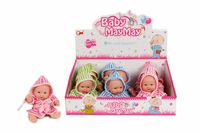 Babypop 20 cm 3 ass kleur met badjas