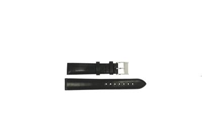 Horlogeband Burberry BU1453 Leder Zwart 16mm