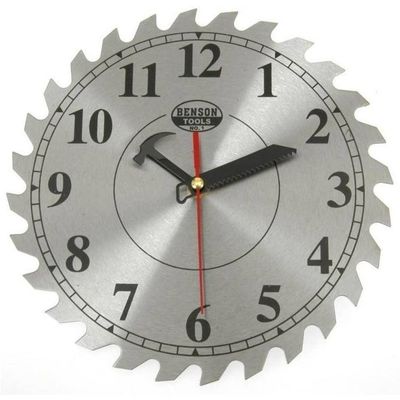 Wandklok quartz cirkelzaag gereedschap 25 cm