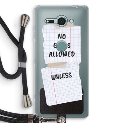 No Girls Allowed Unless: Sony Xperia XZ2 Compact Transparant Hoesje met koord