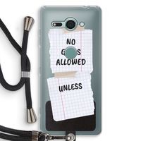 No Girls Allowed Unless: Sony Xperia XZ2 Compact Transparant Hoesje met koord
