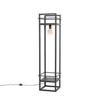 QAZQA Industriële vloerlamp zwart - Cage Rack - thumbnail