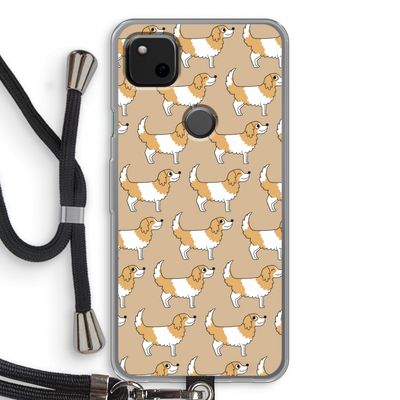 Doggy: Pixel 4a Transparant Hoesje met koord