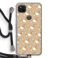 Doggy: Pixel 4a Transparant Hoesje met koord