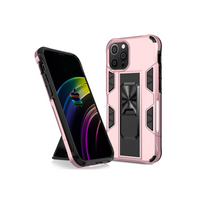 Samsung Galaxy A20E hoesje - Backcover - Rugged Armor - Kickstand - Extra valbescherming - Shockproof - TPU - Roze - thumbnail