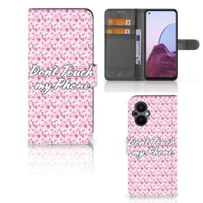 OPPO Reno 8 Lite | OnePlus Nord N20 Portemonnee Hoesje Flowers Pink DTMP OPPO Reno 8 Lite | OnePlus Nord N20 Portemonnee Hoesje Flowers Pink DTMP